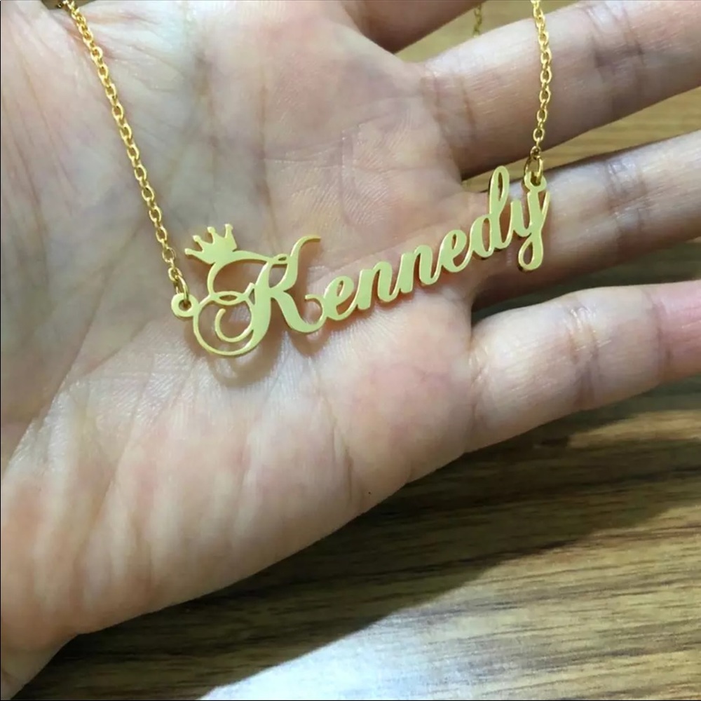 Custom Personalized Name Necklace Rose Gold Silver - Picture 6 of 13